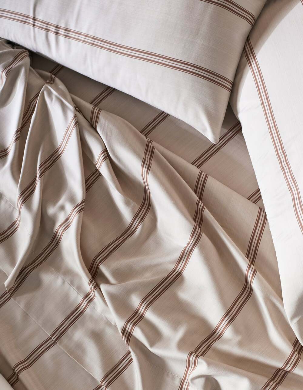 Cozy Earth Bamboo Baja Stripe Duvet Cover Set King Cal King Maple NWOT